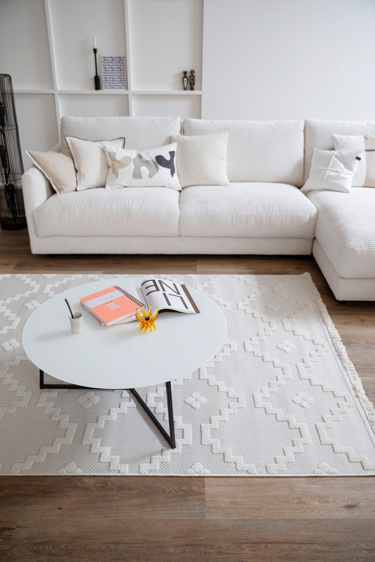 WEBTEPPICH 133/190 cm Summer Creme  - Creme, KONVENTIONELL, Textil (133/190cm) - Schöner Wohnen