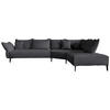 ECKSOFA  in Chenille, Flachgewebe Graphitfarben  340/272 cm  - Schwarz/Graphitfarben, MODERN, Textil/Metall (340/272cm) - W.Schillig
