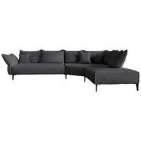 ECKSOFA  in Chenille, Flachgewebe Graphitfarben  340/272 cm  - Schwarz/Graphitfarben, MODERN, Textil/Metall (340/272cm) - W.Schillig