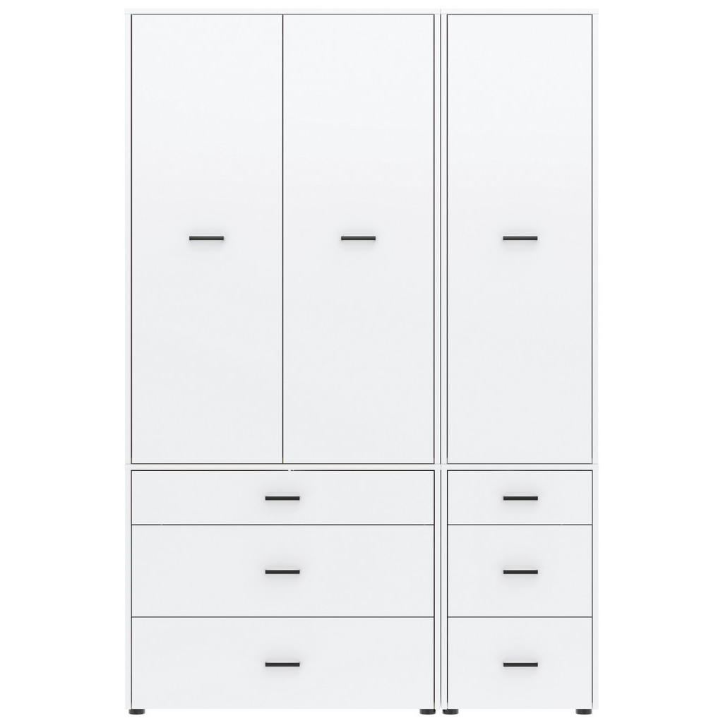 Kleiderschrank Kivo Weiß, B: 135 Cm