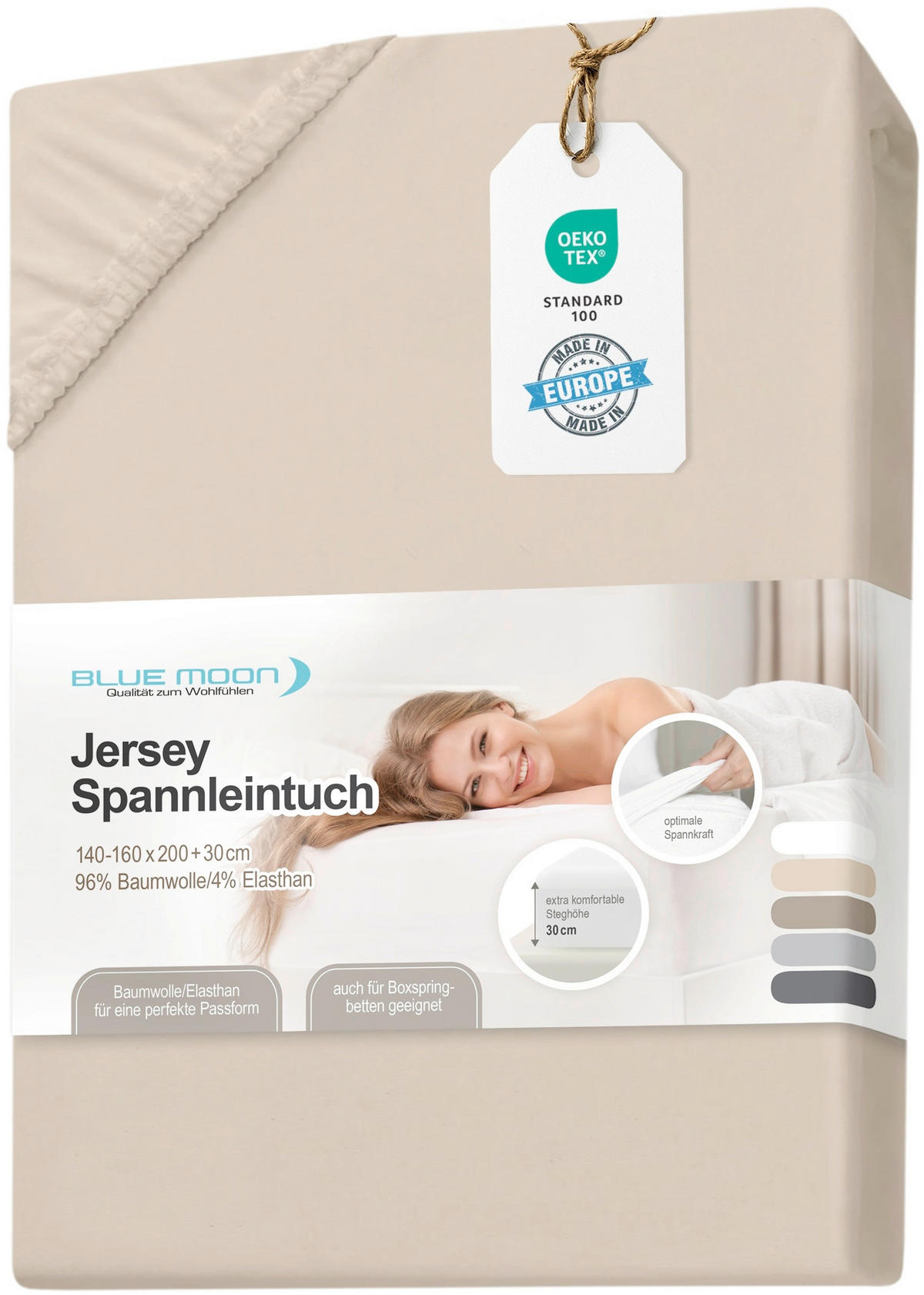 SPANNLEINTUCH 90-100/200 cm  - Creme, Basics, Textil (90-100/200cm)