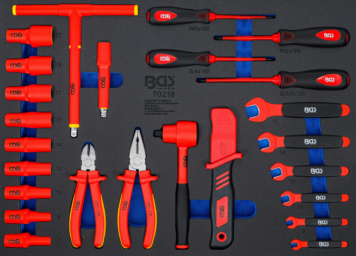 WERKSTATTWAGENEINLAGE  - Blau/Rot, Basics (56.7/40.8/3.2cm)