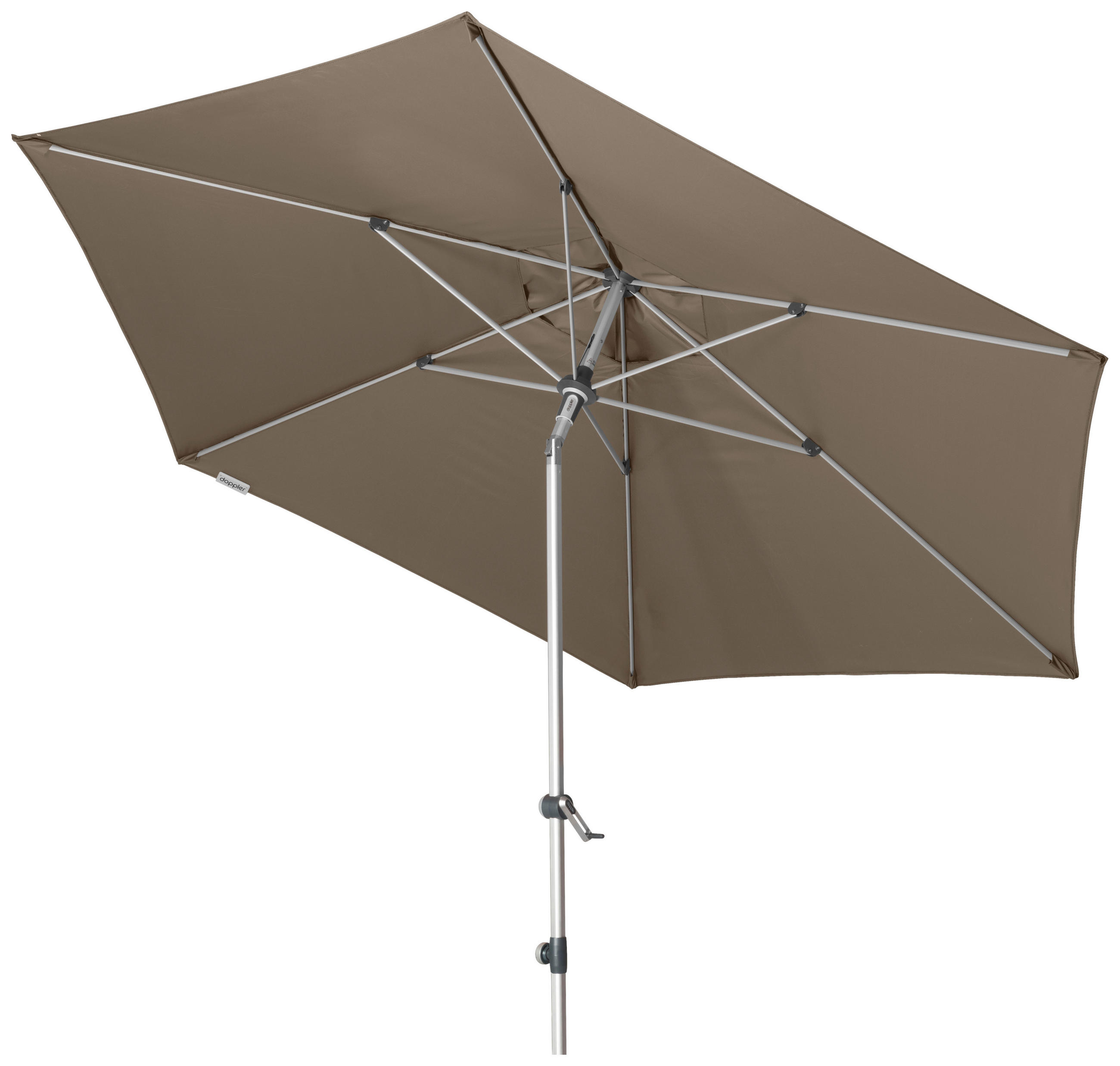 SONNENSCHIRM 320 cm Greige  - Greige/Alufarben, Basics, Textil/Metall (320cm) - Doppler