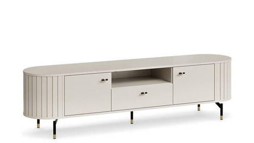 TV-ELEMENT - Kaschmir/Goldfarben, MODERN, Holzwerkstoff/Metall (180,1/49/40cm) - home24