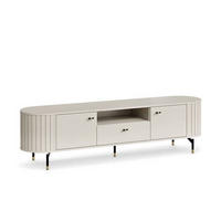 TV-ELEMENT - Kaschmir/Goldfarben, MODERN, Holzwerkstoff/Metall (180,1/49/40cm) - home24