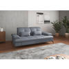 2,5-SITZER in Leder Graublau  - Graublau/Schwarz, KONVENTIONELL, Leder/Metall (202/90/122cm) - Sit & More