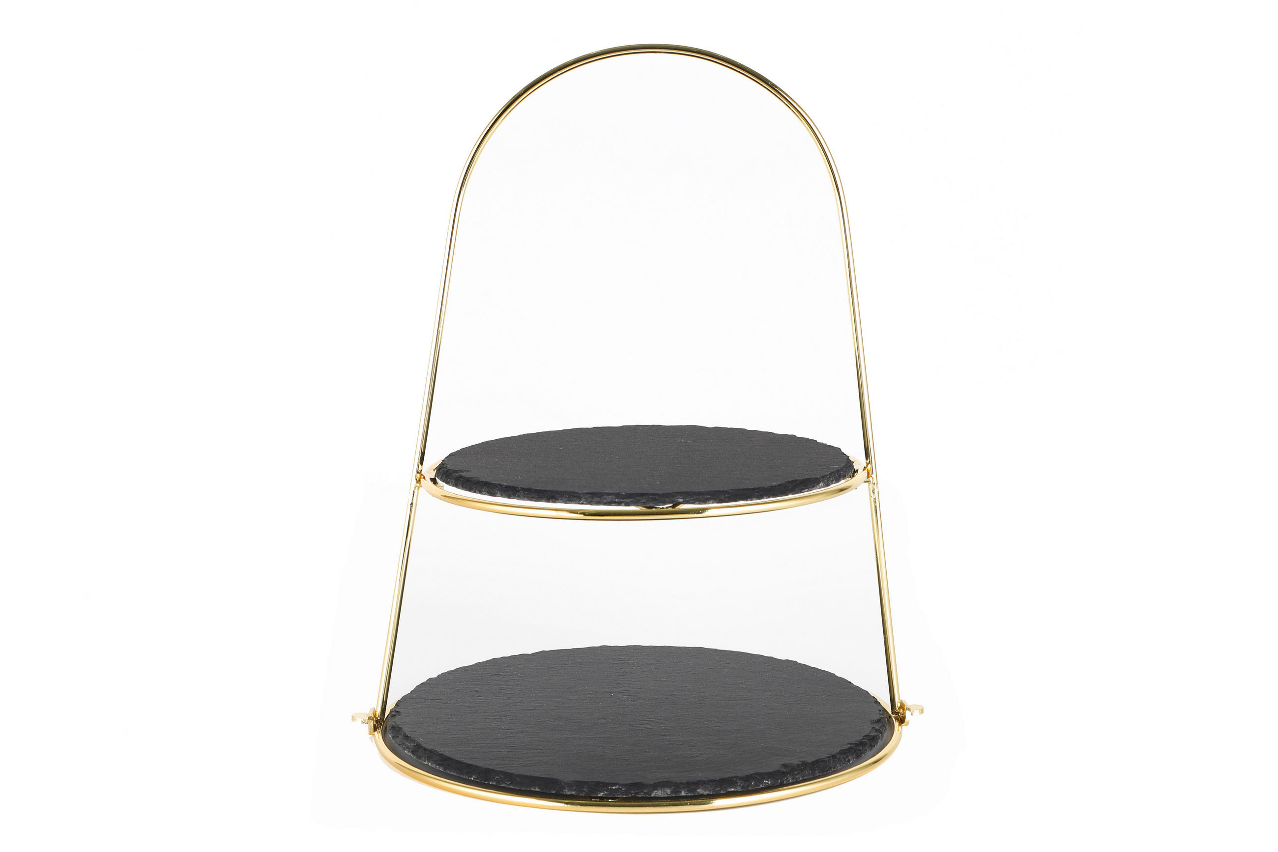 CUPCAKE-STÄNDER 2-stöckig - Goldfarben, Basics, Stein/Metall (24/29/40cm) - Echtwerk