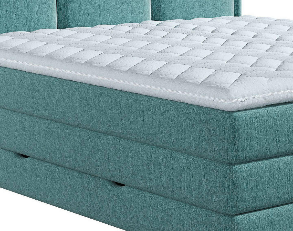 BOXSPRINGBETT 200/200 cm  in Türkis  - Türkis, Design, Holzwerkstoff/Kunststoff (200/200cm) - MID.YOU