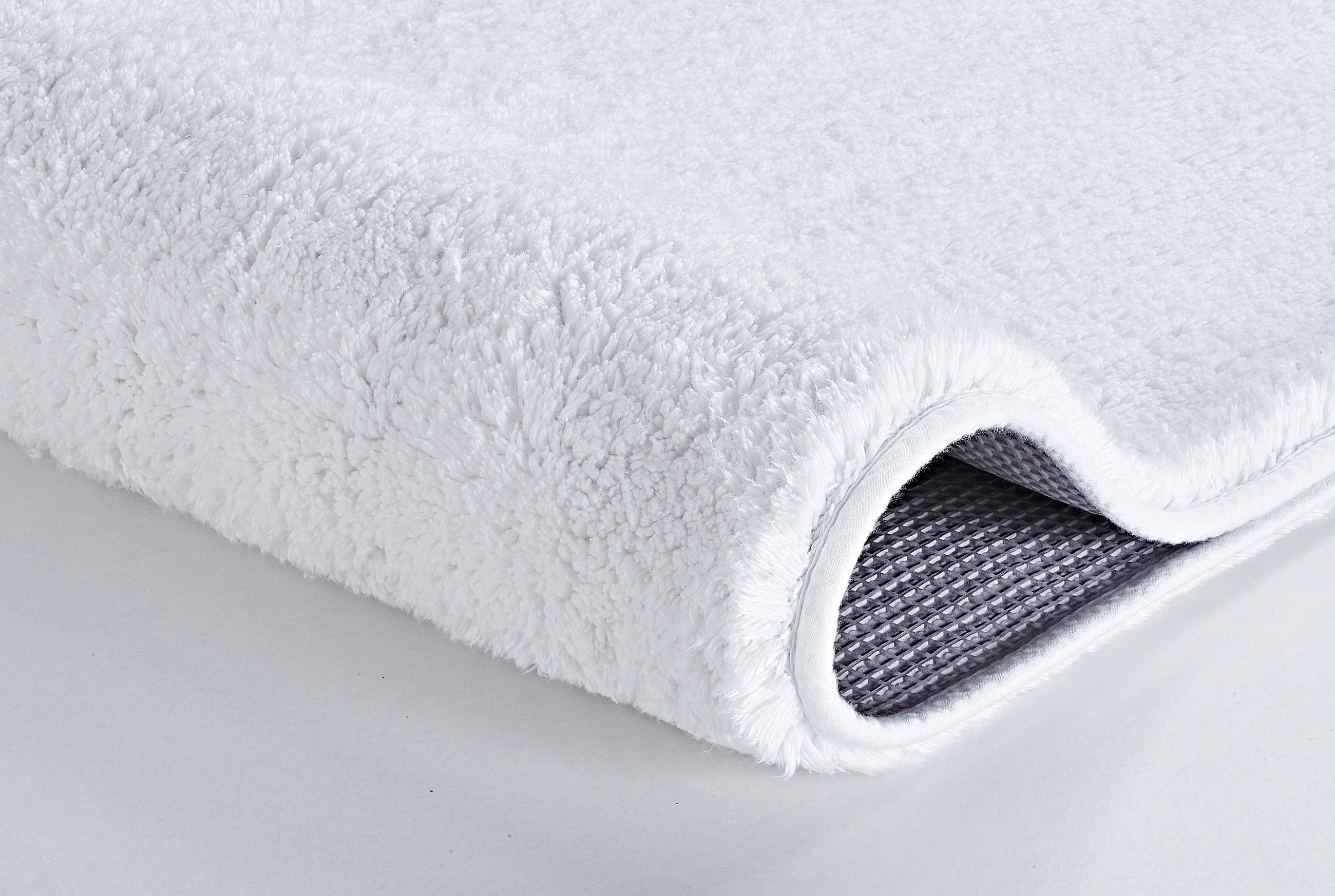 BADTEPPICH Weiss 55/65 cm  - Weiss, Basics, Kunststoff/Textil (55/65cm) - Kleine Wolke