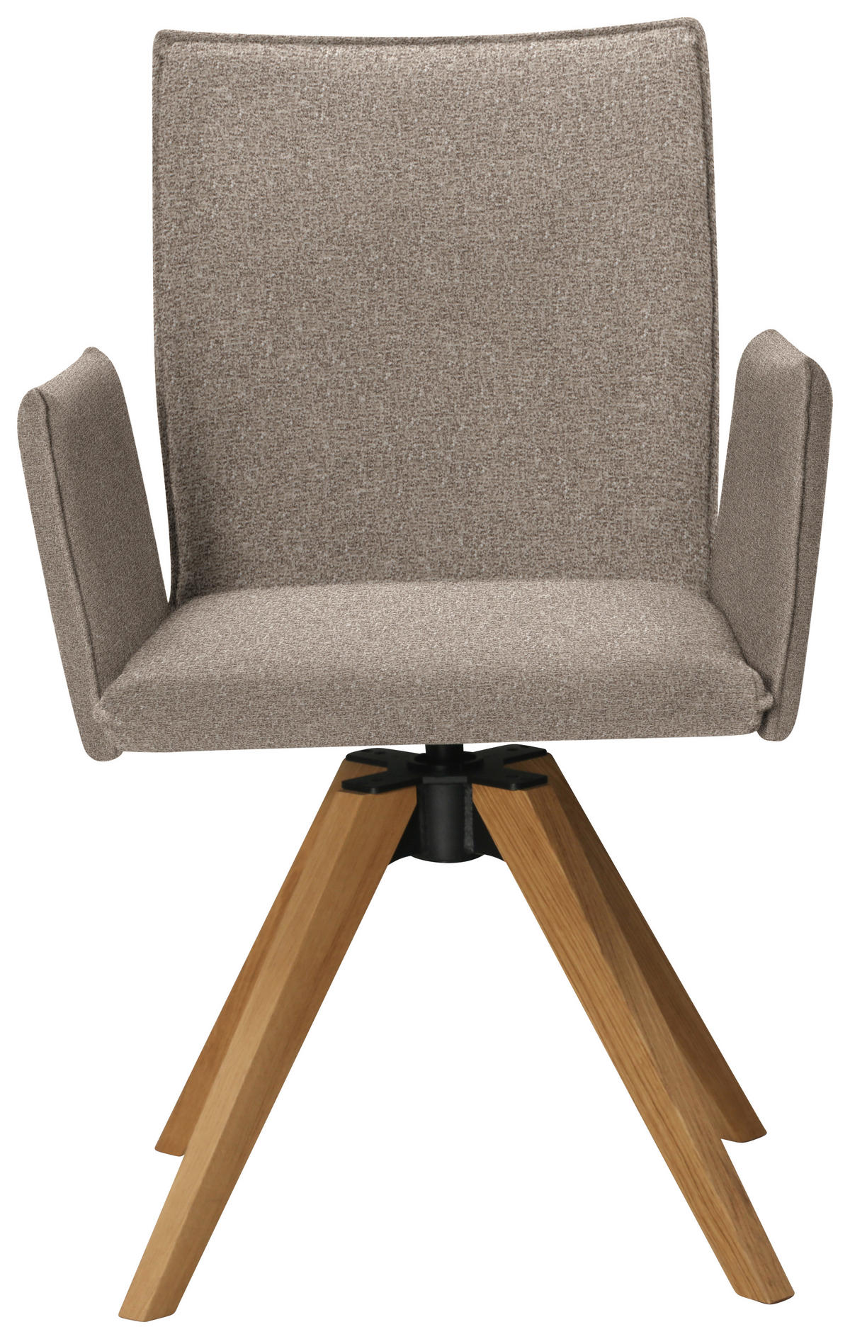 ARMLEHNSTUHL  in Samt  - Hellbraun/Eichefarben, Konventionell, Holz/Textil (64/91/61cm) - Moderano
