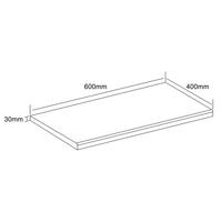 ARBEITSPLATTE 40/3/60 cm  - Grau, Trend, Holzwerkstoff (40/3/60cm) - MID.YOU
