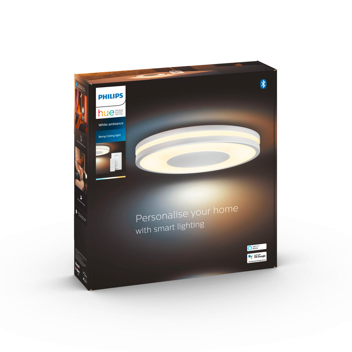 LED-DECKENLEUCHTE 34,8/5,1 cm    - Weiß, Design, Metall (34,8/5,1cm) - Philips HUE