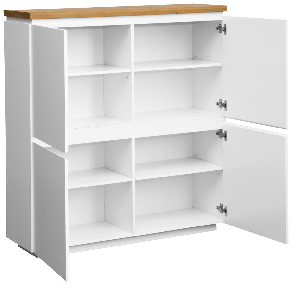 HIGHBOARD  120/120/41,5 cm  - Eichefarben/Weiß, KONVENTIONELL, Holz/Holzwerkstoff (120/120/41,5cm) - Novel