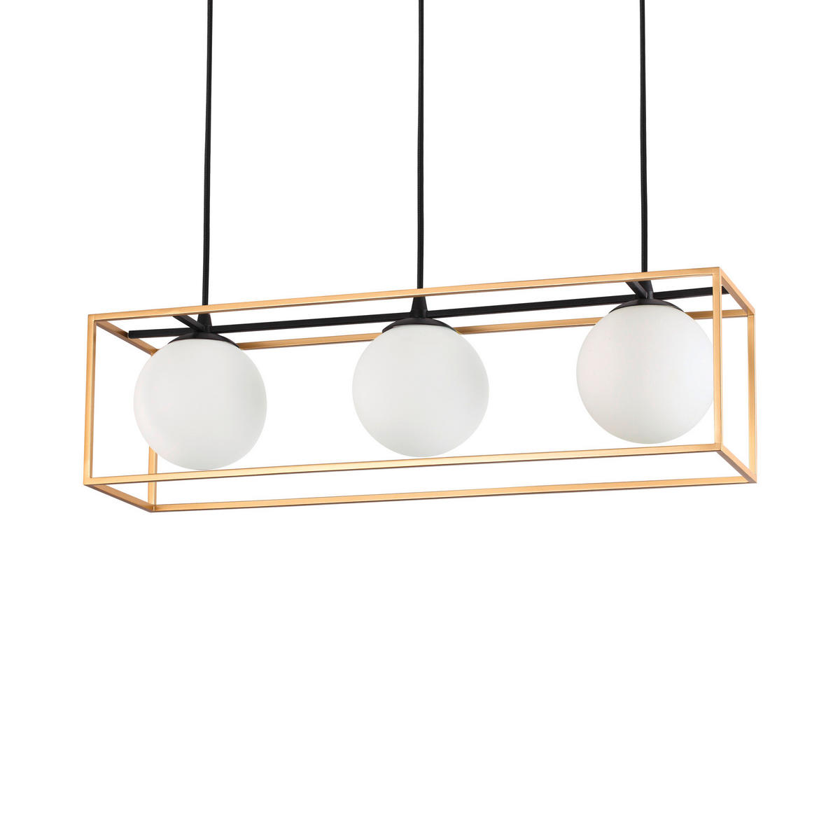 HÄNGELEUCHTE Lingotto   - Messingfarben, Design, Glas/Metall (70/34,5/145/18,5cm)