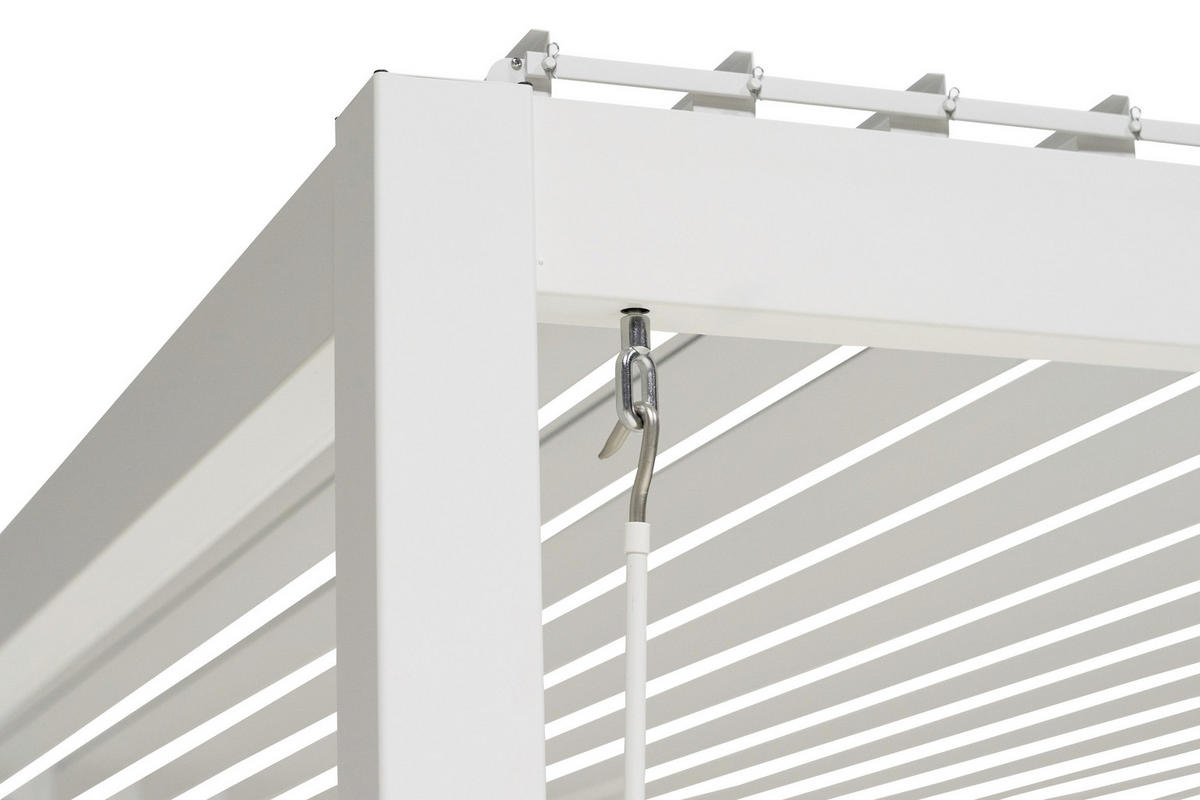 PERGOLA 600/250/300 cm   - Weiß, MODERN, Metall (600/250/300cm) - Gardenson