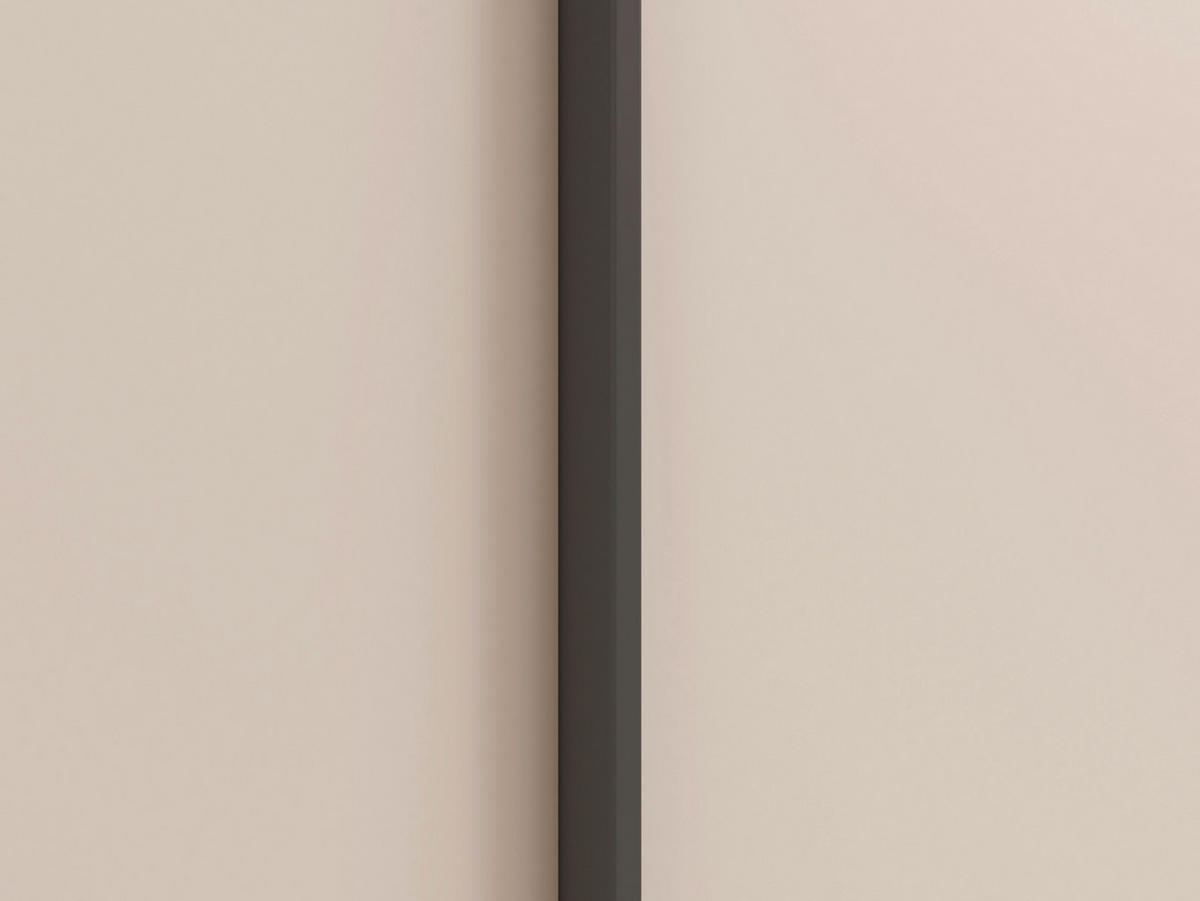 DREHTÜRENSCHRANK 201/223/61 cm,  in Champagner, 4-türig  - Champagner/Graphitfarben, Basics, Glas/Holzwerkstoff (201/223/61cm) - Novel