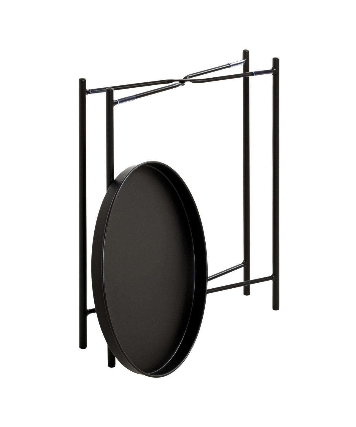 BEISTELLTISCH in Metall 39/39/50 cm  - Schwarz, Design, Metall (39/39/50cm)