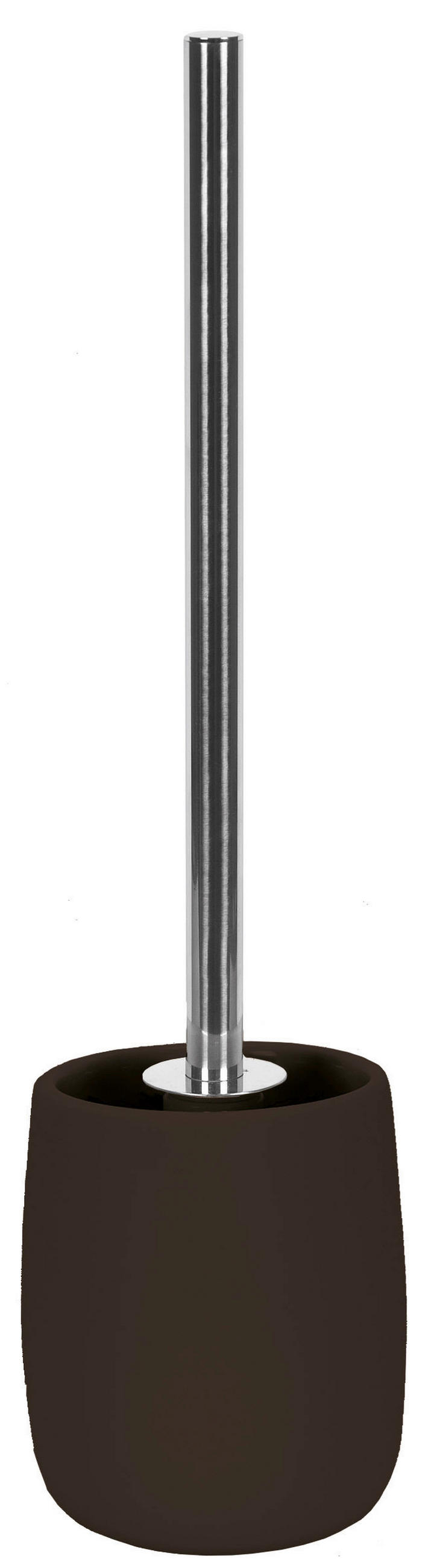 WC KEFE-SZETT fém  műanyag   - krómszínű/sötétbarna, Basics, műanyag/kő (10,3cm) - Kleine Wolke