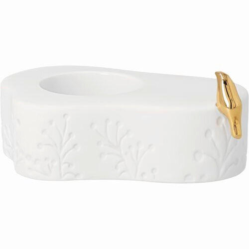 TEELICHTHALTER - Weiss, Basics, Keramik (14,7/11/6,4cm)