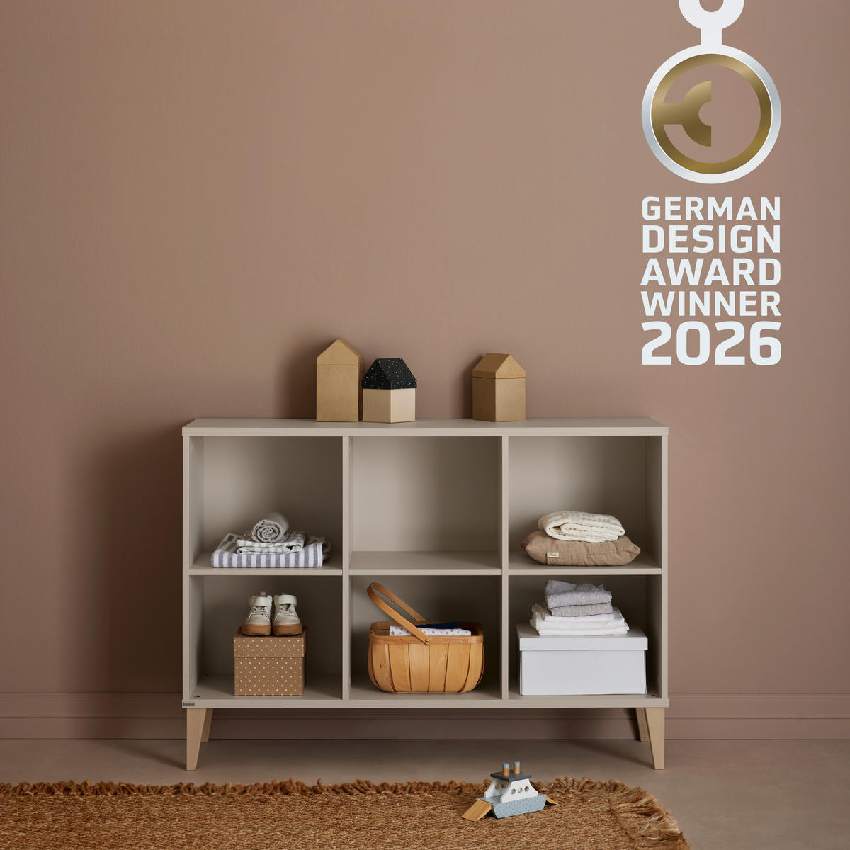 KOMODA  Jonte  - bež/boje bukve, Basics, drvni materijal/drvo (124/87/38cm) - Paidi