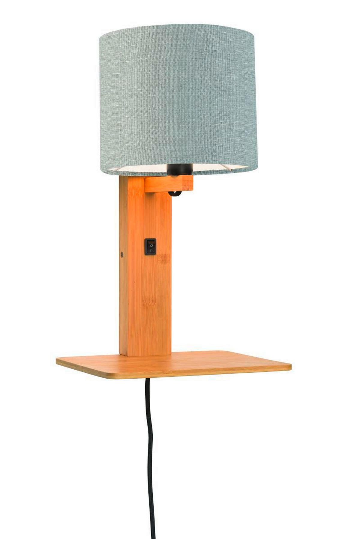 WANDLEUCHTE - Hellgrau/Naturfarben, Trend, Holz/Textil (19/24/36cm) - Good & Mojo