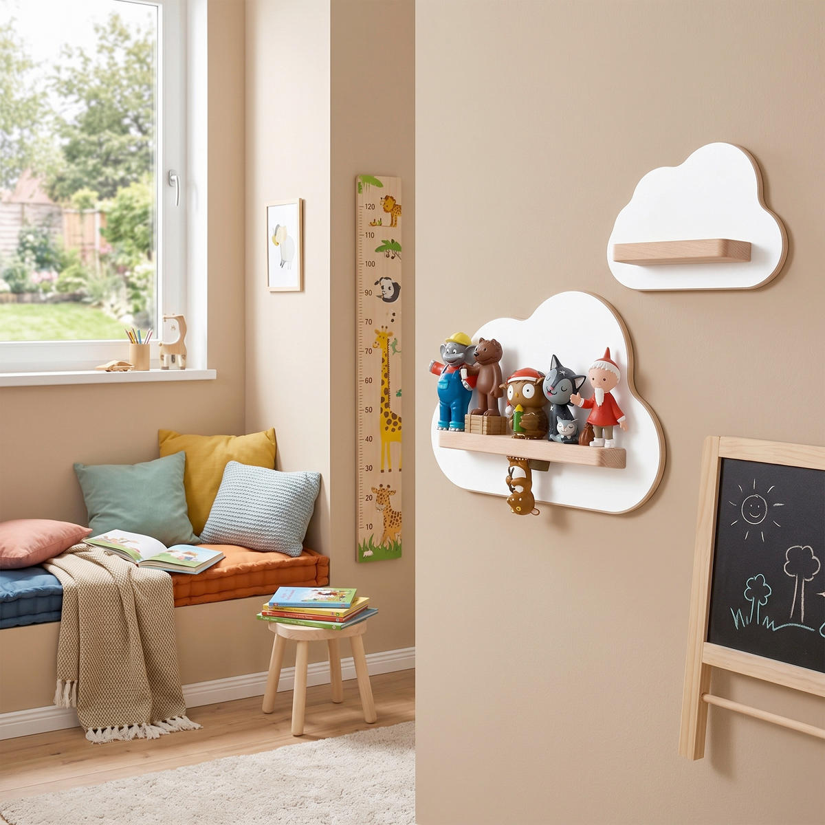 KINDERREGAL  - Weiss, Modern, Holzwerkstoff (22/16/5cm) - Livetastic