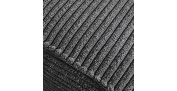 HOCKER Cord Dunkelgrau  - Dunkelgrau/Schwarz, Design, Textil/Metall (60/49/53cm) - Landscape