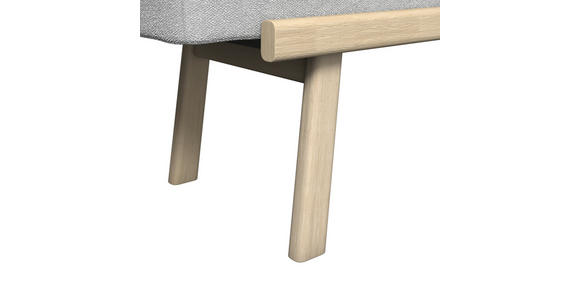 SITZBANK 190/45/55 cm Flachgewebe Taupe, Eschefarben, Sandfarben Esche massiv  - Taupe/Sandfarben, ROMANTIK / LANDHAUS, Holz/Textil (190/45/55cm) - Dieter Knoll