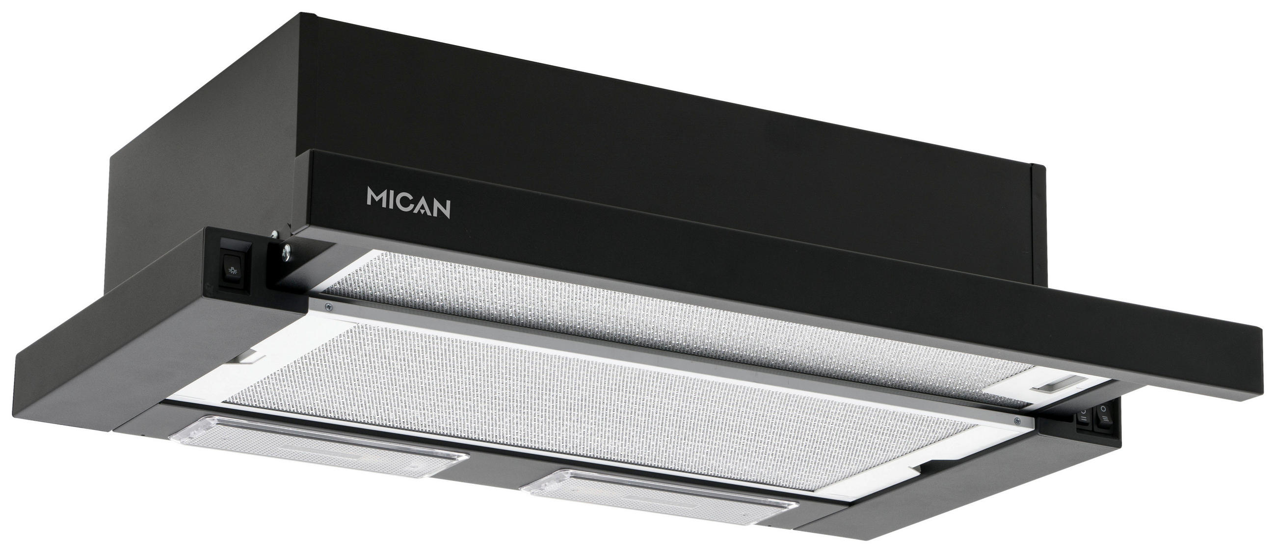 DUNSTABZUGSHAUBE 60410  - Schwarz, Basics, Metall (59,9/17,4/30,3cm) - Mican