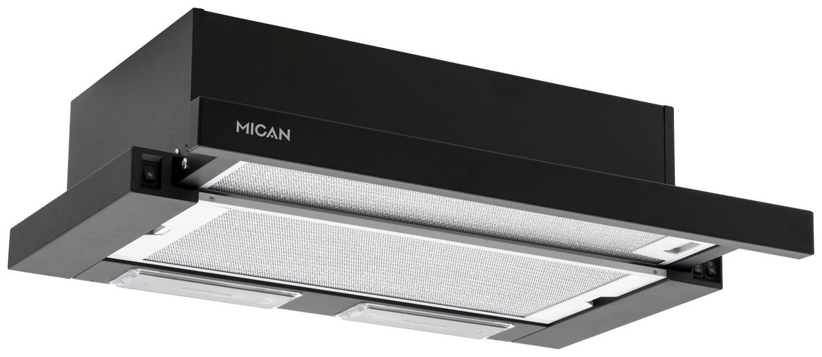 DUNSTABZUGSHAUBE 60410  - Schwarz, Basics, Metall (59,9/17,4/30,3cm) - Mican