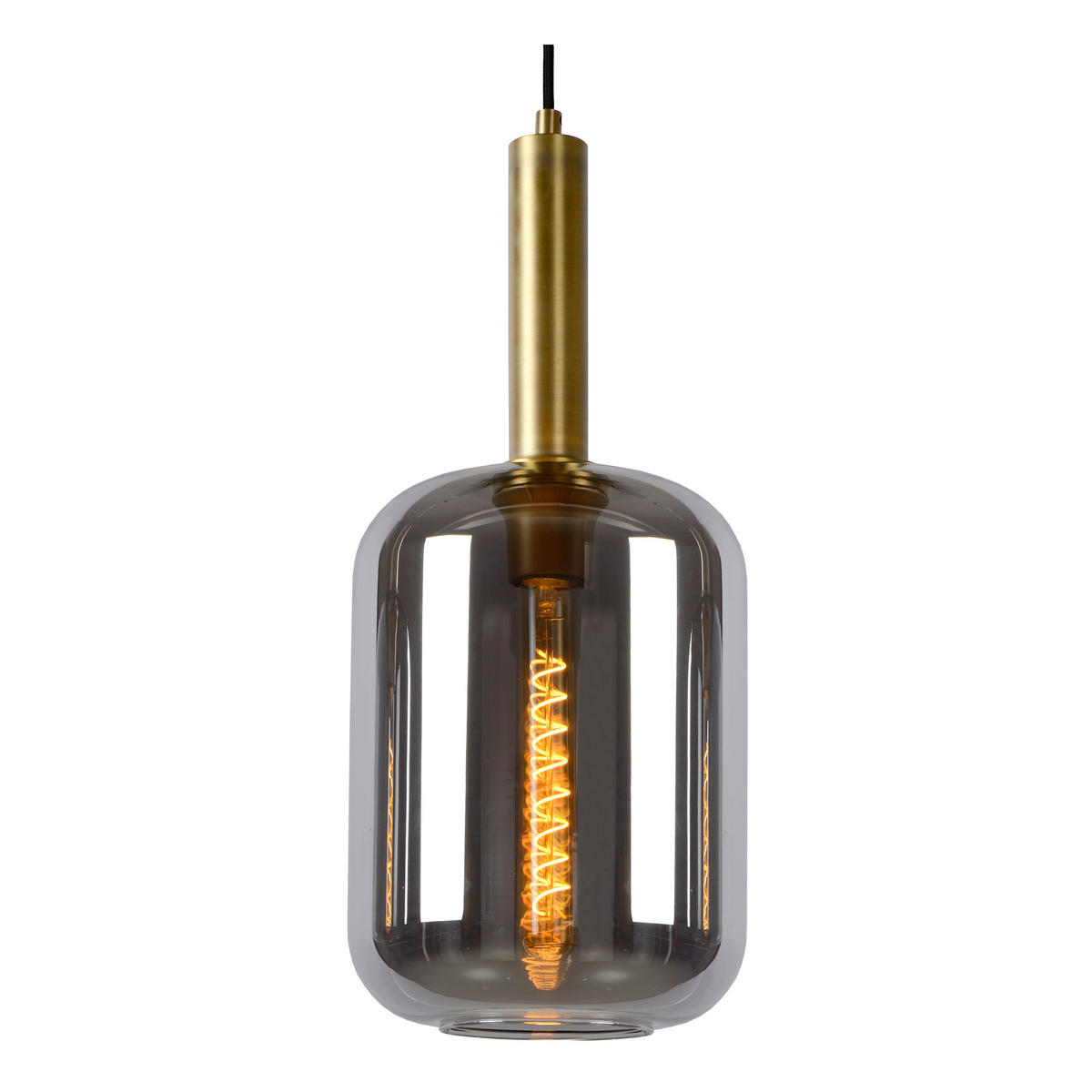 HÄNGELEUCHTE Joanet 110/22/150 cm   - Hellgrau, Design, Glas (110/22/150cm) - Lucide