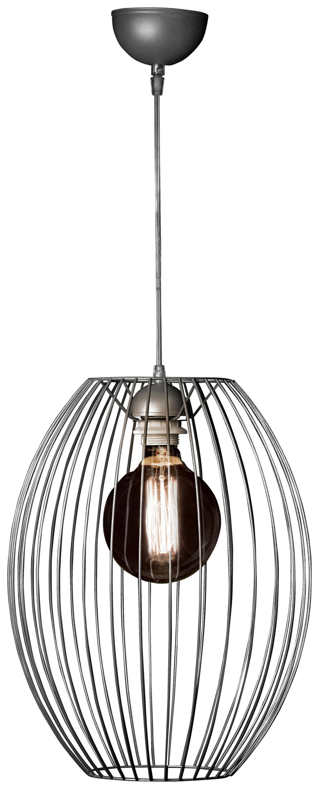 HÄNGELEUCHTE 32/32/41 cm   - Silberfarben, Basics, Metall (32/32/41cm) - Kayoom