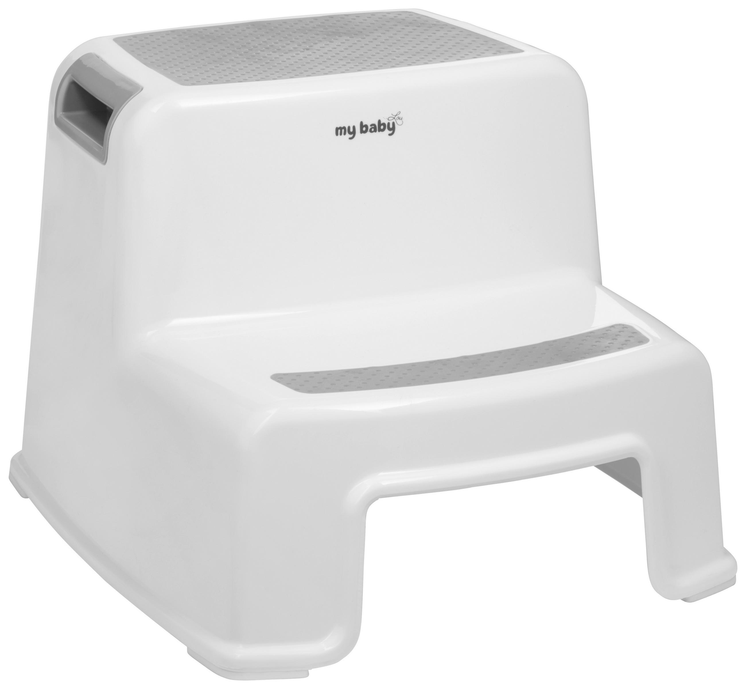STUPÁTKO - šedá/bílá, Basics, plast (36/33/26,5cm) - My Baby Lou