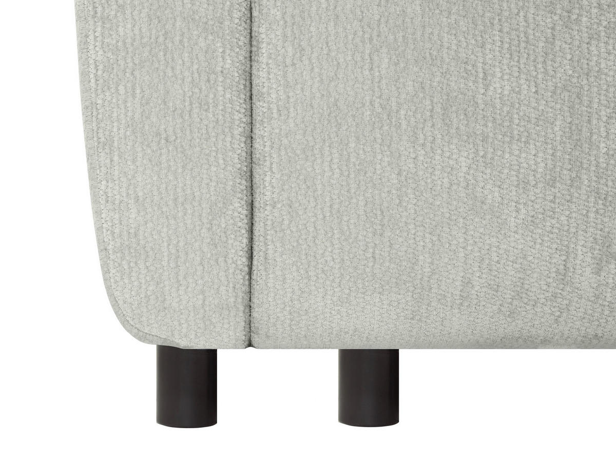 SCHLAFSOFA Chenille Silberfarben  - Silberfarben/Schwarz, KONVENTIONELL, Kunststoff/Textil (161/90/108cm) - Carryhome