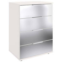 NACHTSCHRANK 52/74/38 cm  - Klar/Schwarz, MODERN, Glas/Holzwerkstoff (52/74/38cm) - MID.YOU