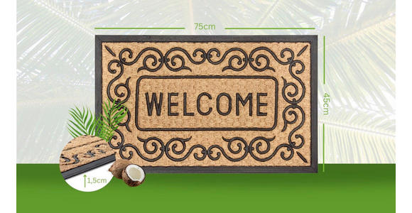 KOKOSMATTE 45/75 cm Mix Mats  - Hellbraun/Schwarz, Basics, Naturmaterialien/Kunststoff (45/75cm) - Esposa