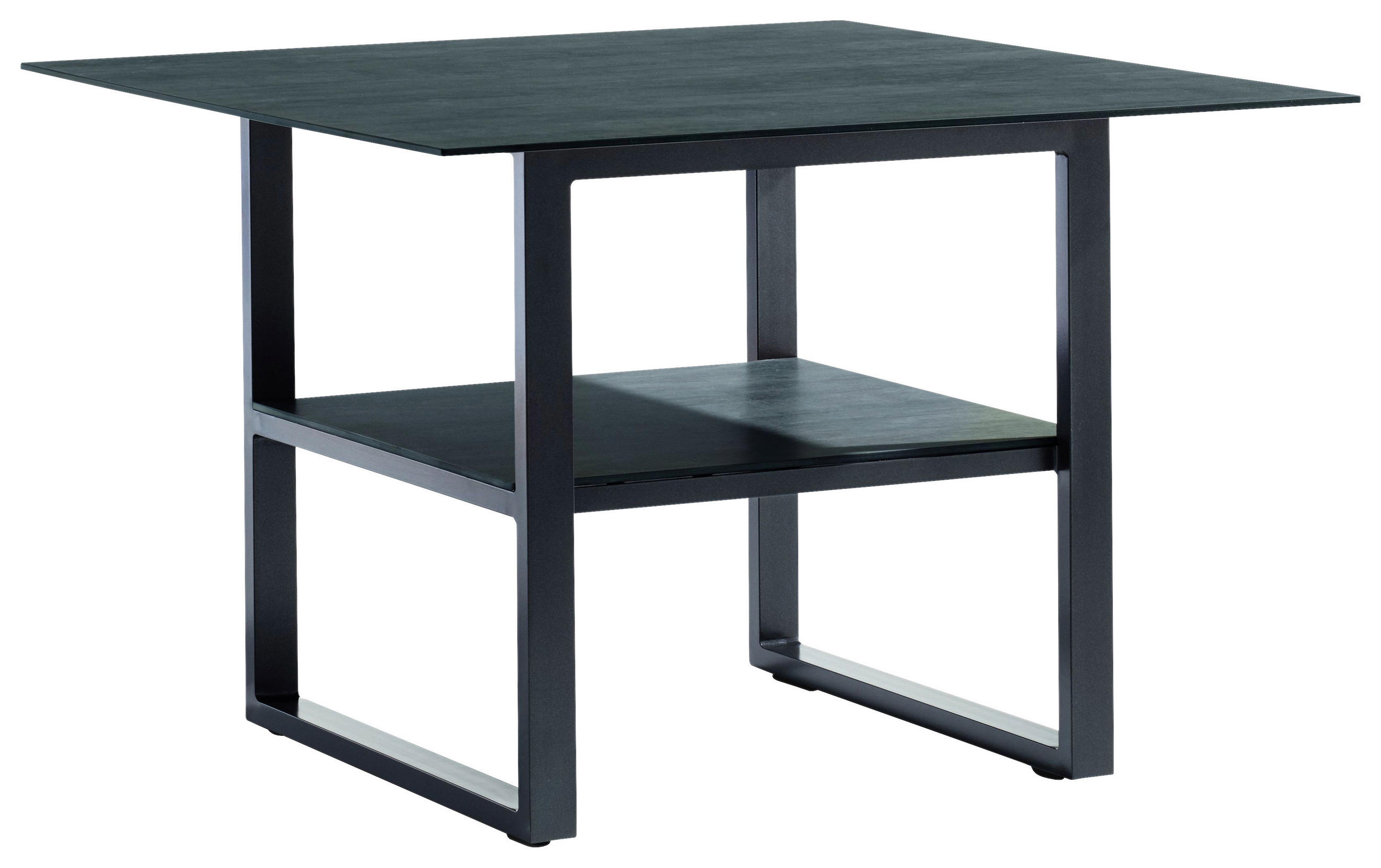 GARTENTISCH 105/105/67 cm Metall Grau quadratisch  - Grau, Basics, Kunststoff/Metall (105/105/67cm) - Sieger