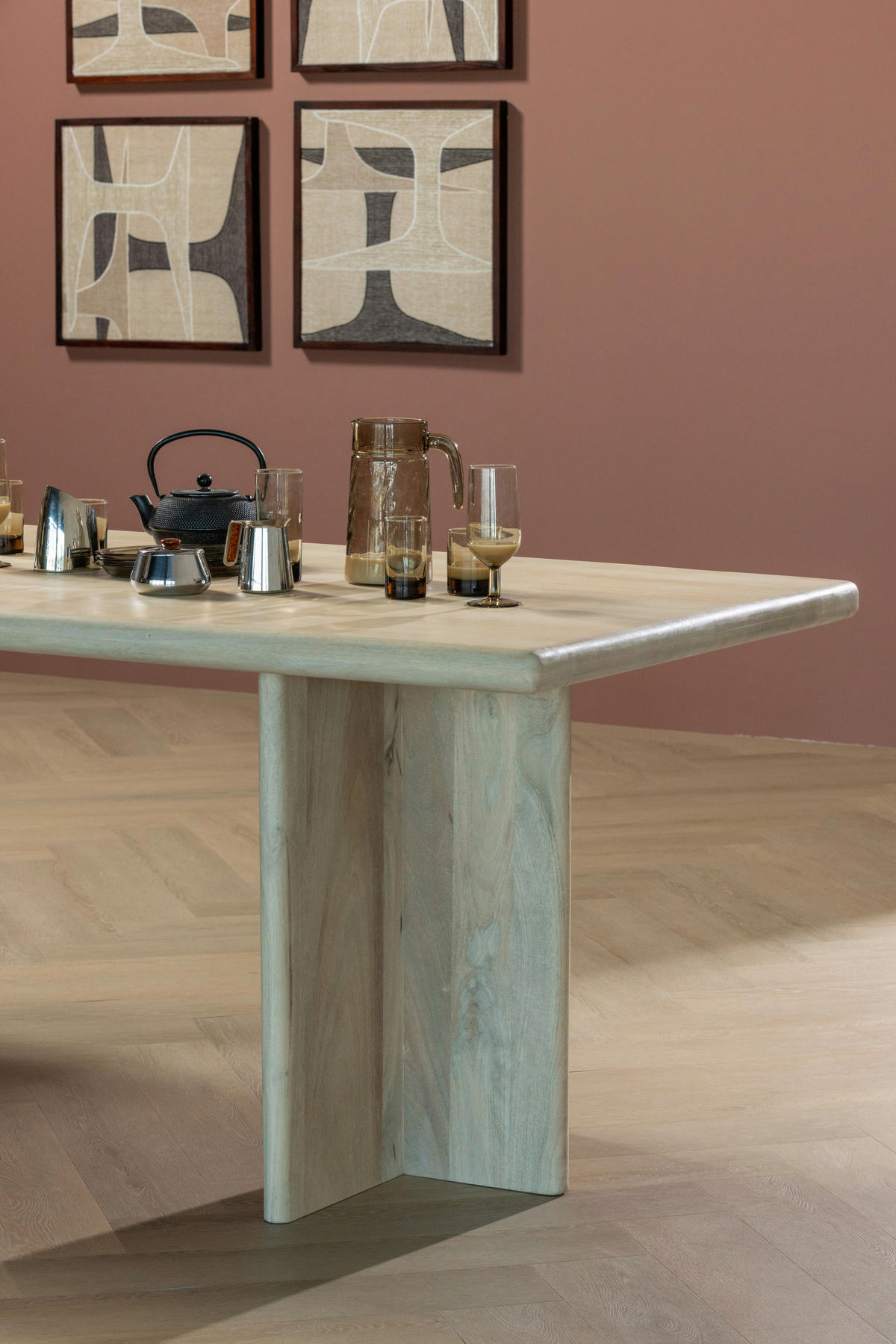 ESSTISCH 220/90/76 cm Echtholz  Holz in verschiedenen Größen erhältlich rechteckig Naturfarben  - Naturfarben, MODERN, Holz (220/90/76cm) - Livetastic