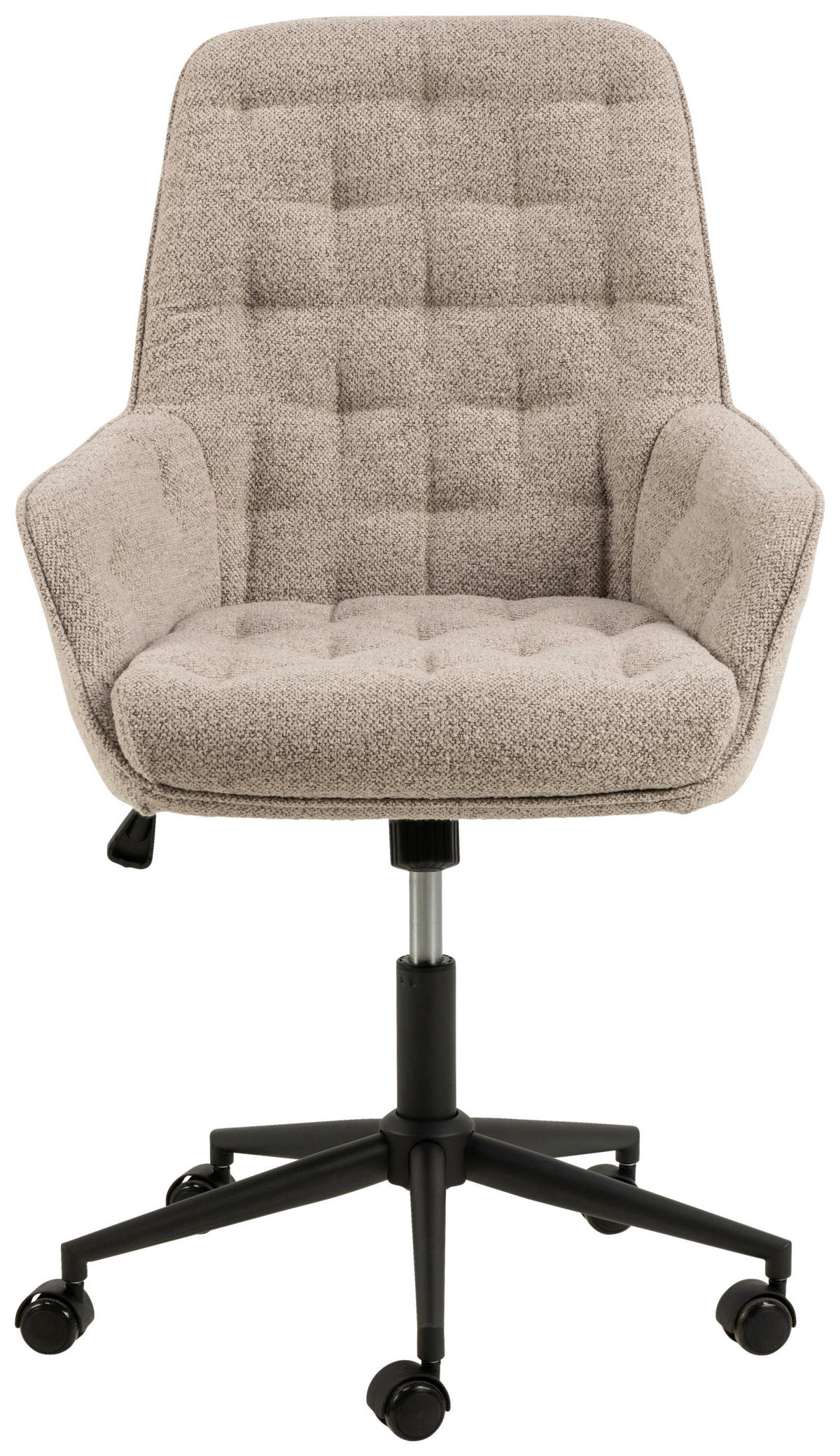 DREHSTUHL  in Bouclé Beige  - Beige/Schwarz, Design, Textil/Metall (60/106/67,5cm) - MID.YOU