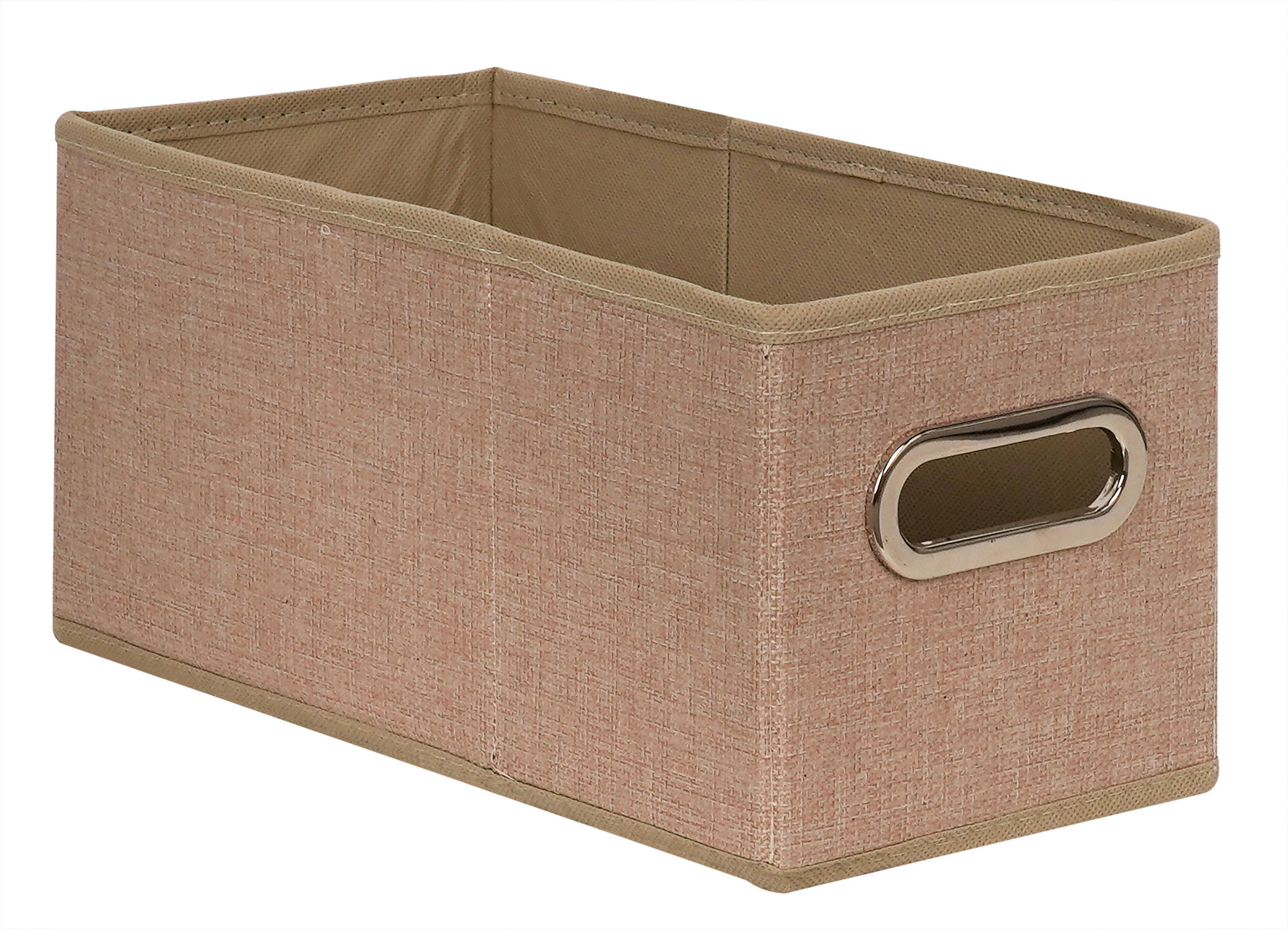 KOŠ DO REGÁLU, béžová - béžová, Basics, kov/karton (31/15/15cm) - Homeware
