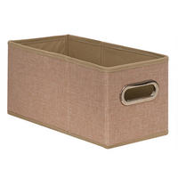 KOŠÍK DO REGÁLU, béžová - béžová, Basics, kartón/kov (31/15/15cm) - Homeware