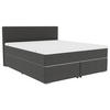 BOXSPRINGBETT 180/200 cm,  in Anthrazit, Topper, Matratzen, H3 = fest  - Chromfarben/Anthrazit, KONVENTIONELL, Kunststoff/Textil (180/200cm) - Boxxx