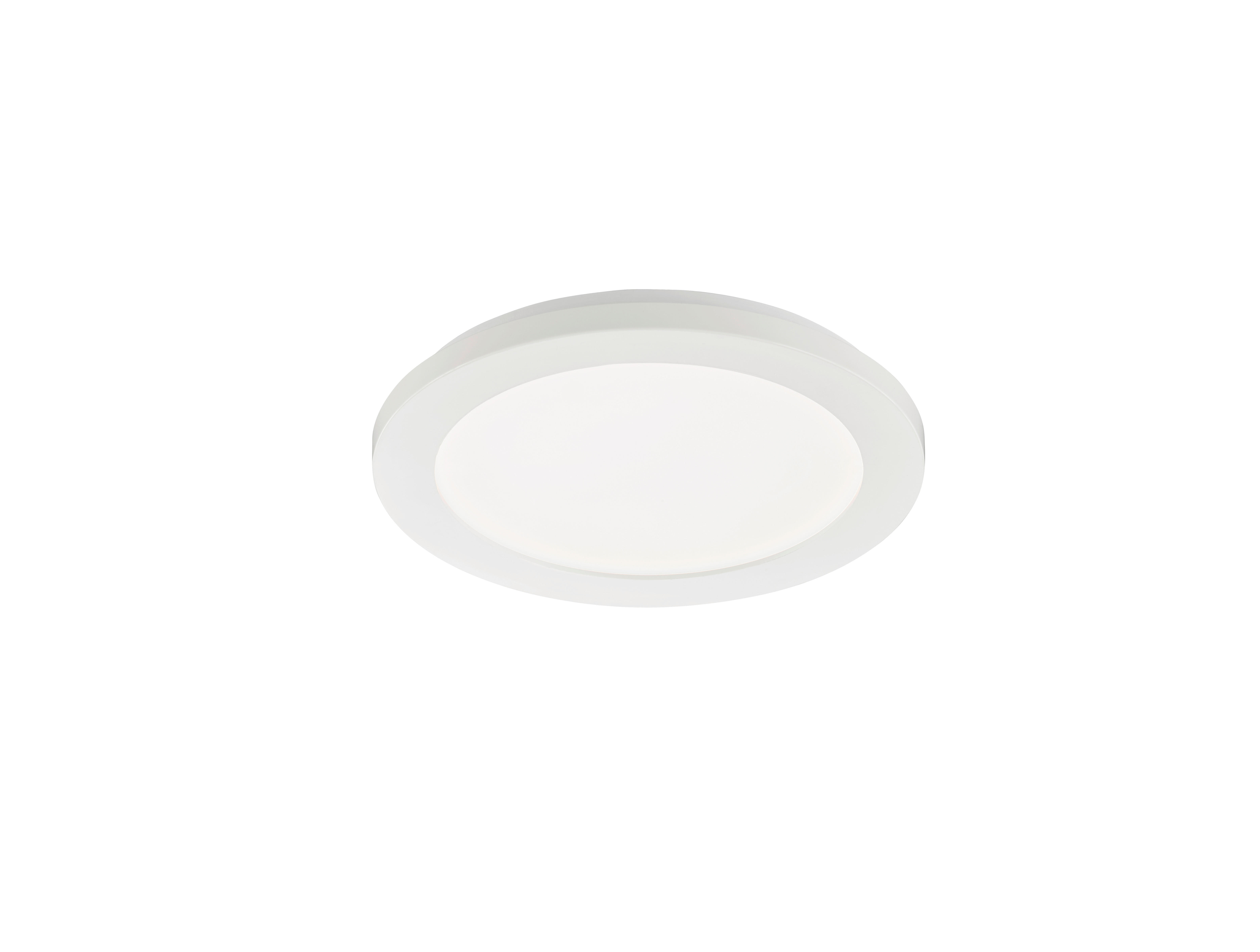 LED-DECKENLEUCHTE Gotland 17 cm  - Weiß, Basics, Glas/Kunststoff (17cm) - Fischer & Honsel