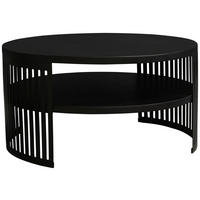 COUCHTISCH Mangoholz massiv 75/75/40 cm rund Schwarz  - Schwarz, Design, Holz/Metall (75/75/40cm) - Carryhome