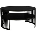 COUCHTISCH Mangoholz massiv 75/75/40 cm rund Schwarz  - Schwarz, Design, Holz/Metall (75/75/40cm) - Carryhome