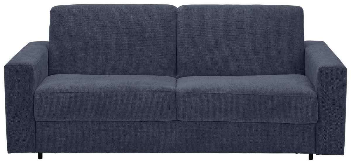 SCHLAFSOFA Webstoff Dunkelblau  - Schwarz/Dunkelblau, KONVENTIONELL, Kunststoff/Textil (198/84/96cm) - Carryhome