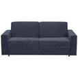 SCHLAFSOFA in Webstoff Dunkelblau  - Schwarz/Dunkelblau, KONVENTIONELL, Kunststoff/Textil (198/84/96cm) - Carryhome