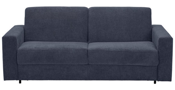 SCHLAFSOFA in Webstoff Dunkelblau  - Schwarz/Dunkelblau, KONVENTIONELL, Kunststoff/Textil (198/84/96cm) - Carryhome