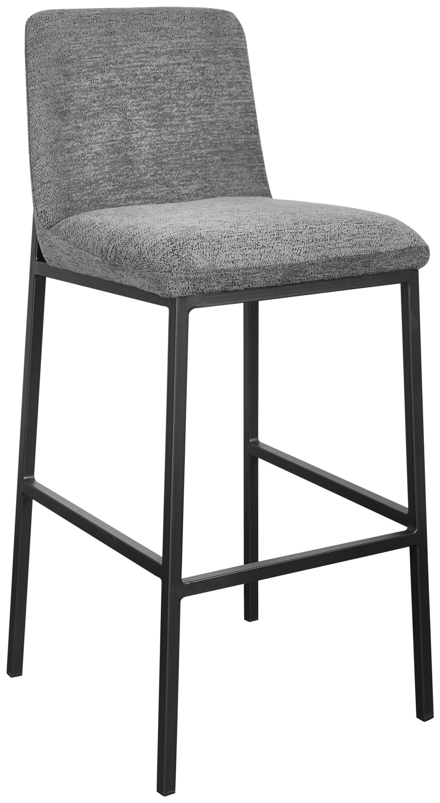 BARHOCKER in Grau, Schwarz  - Schwarz/Grau, MODERN, Textil/Metall (44,5/101/50,5cm) - Livetastic