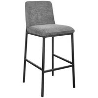 BARHOCKER in Grau, Schwarz  - Schwarz/Grau, MODERN, Textil/Metall (44,5/101/50,5cm) - Livetastic